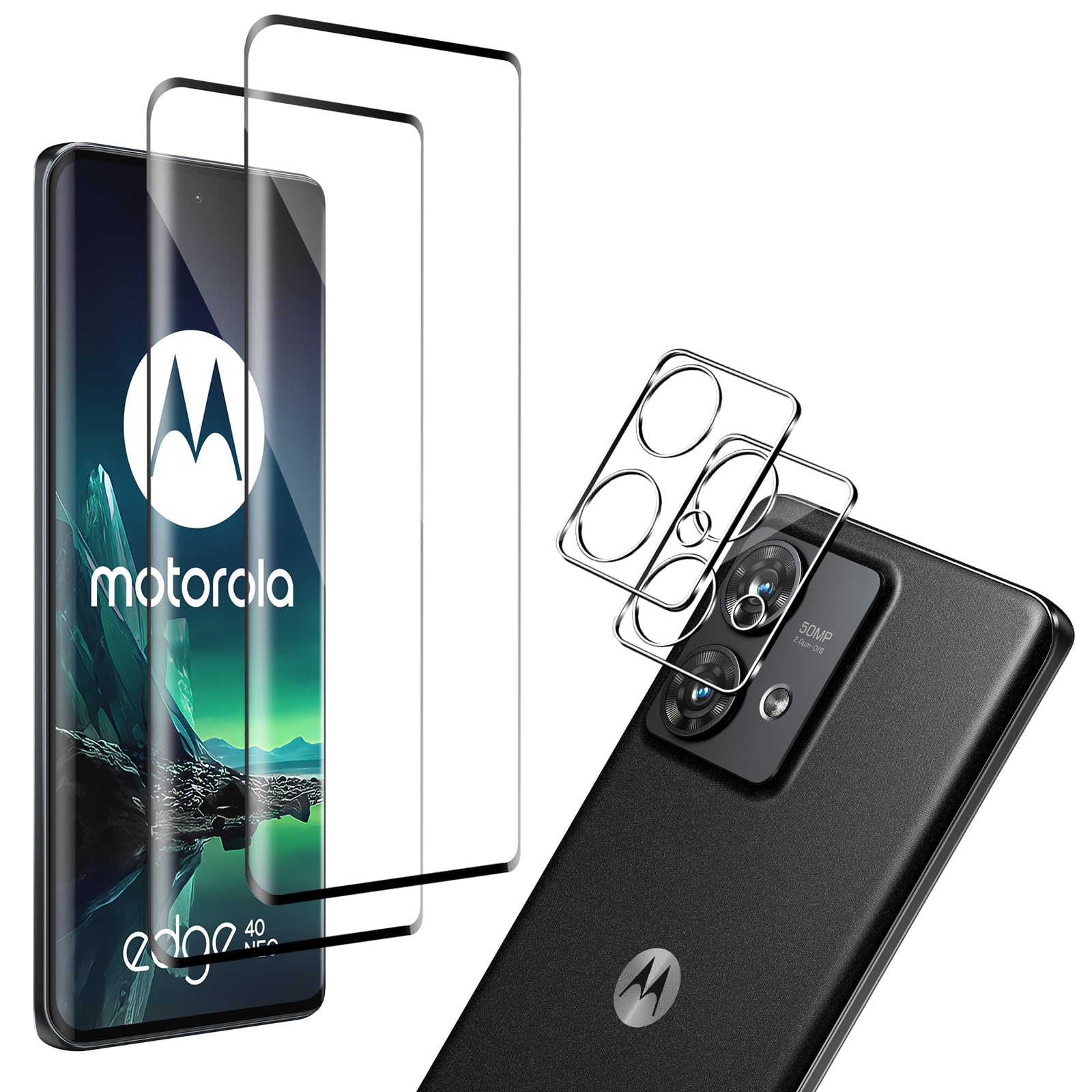Amazon | For motorola edge 40 neo ガラスフィルム(2枚)+カメラ